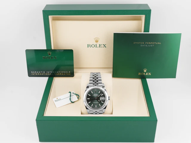 Rolex Datejust 41 mm / Mint Green – Jubilee – Bild 2