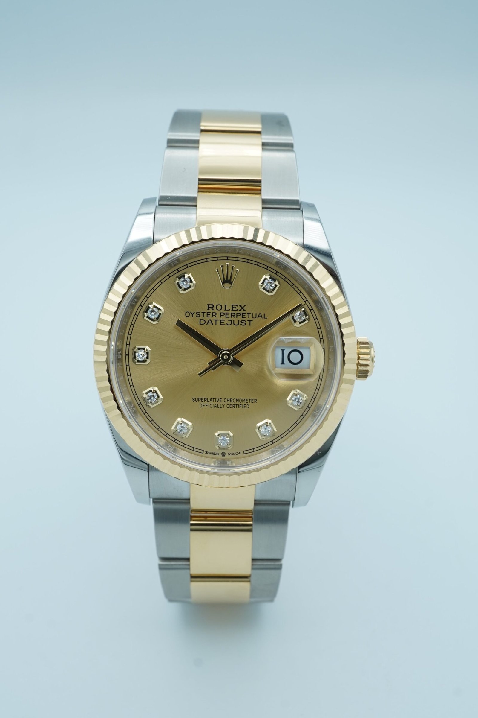 Rolex Datejust 36 mm / Champagne Diamond – Oyster – Bild 4