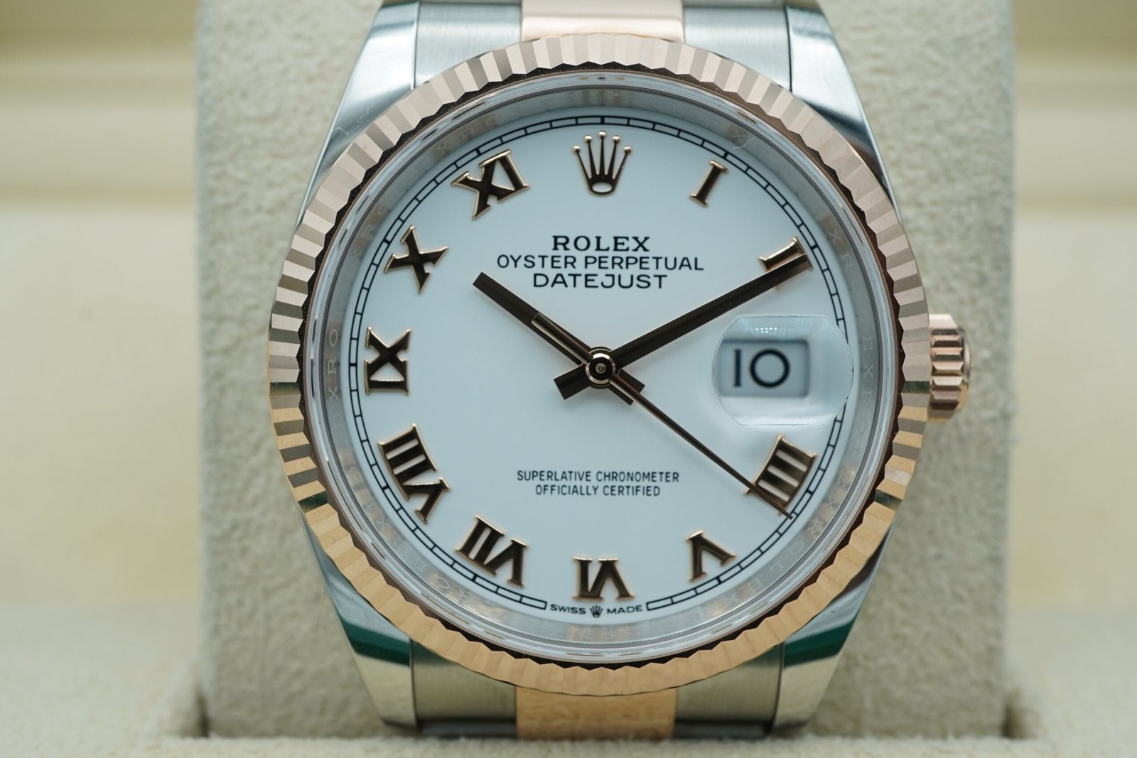 Rolex Datejust 36 mm / White Roman – Oyster – Bild 3