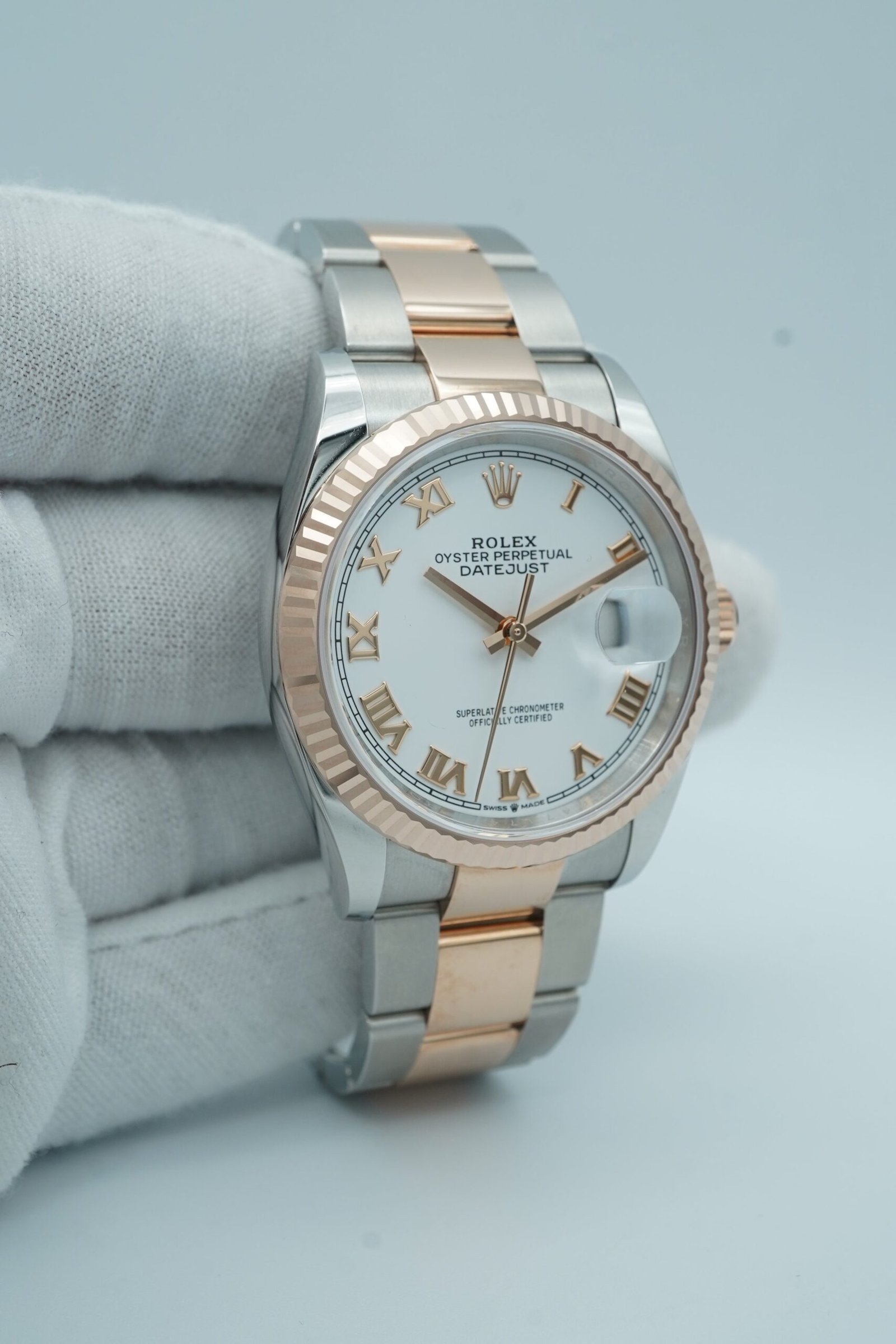 Rolex Datejust 36 mm / White Roman – Oyster – Bild 5