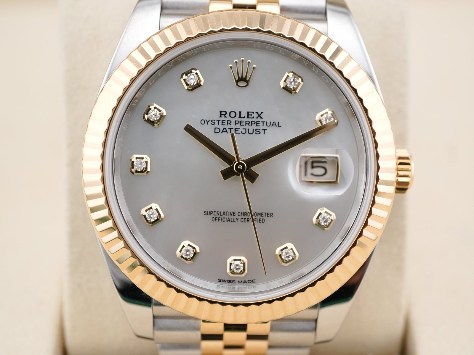 Rolex Datejust 41 mm / White MOP Diamond – Jubilee – Bild 3